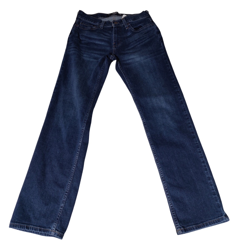 Hollister Mens Straight Epic Flex Dark Wash Jeans 28x32 (27"X30" Actual)